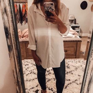 Anthropologie white button-down (cloth & stone)
